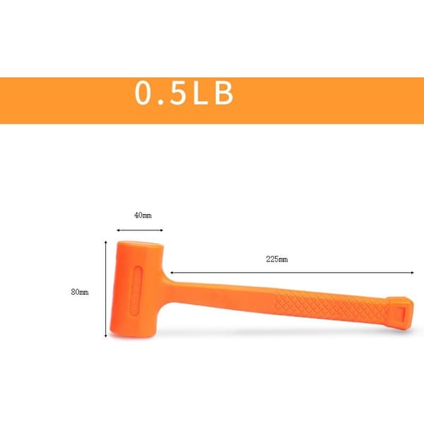 Gummihammer 40 mm diameter PVC blød overflade stålkernestødabsorberende til gulvfliser marmor møbelinstallation