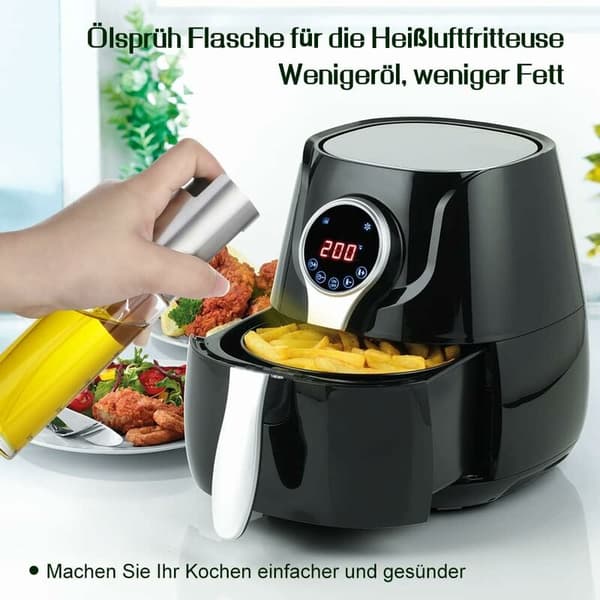 Glassoljespruta med borste 100 ml rostfritt munstycke köksluftfritös BBQ 1 st