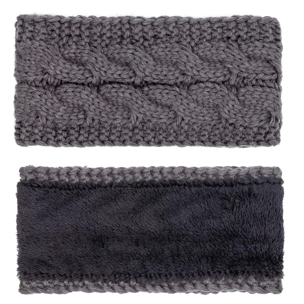 Strikkede vinterpandebånd til kvinder, fuzzy uldfleeceforede ørevarmere elastisk turban AQOKKA Knit Winter