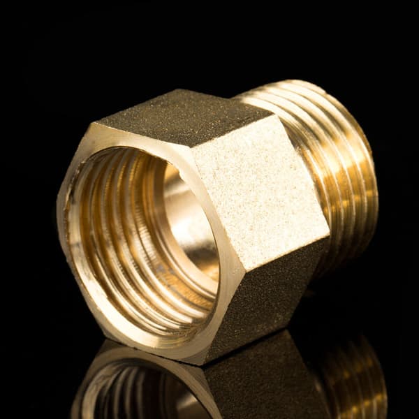 Messing Lige Adapter Han-Hun Gevind 3/4\" (20×27) Grå VVS Pneumatisk Fitting