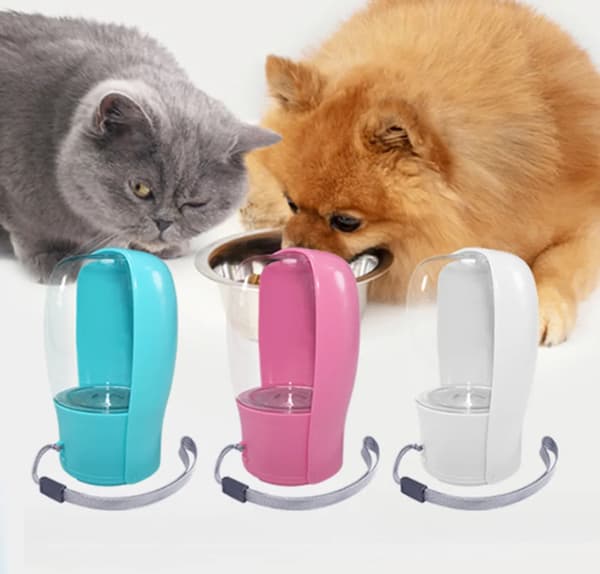 Bärbar hundvattenflaska 280 ml ABS vikbar husdjursdrickare utomhusresor