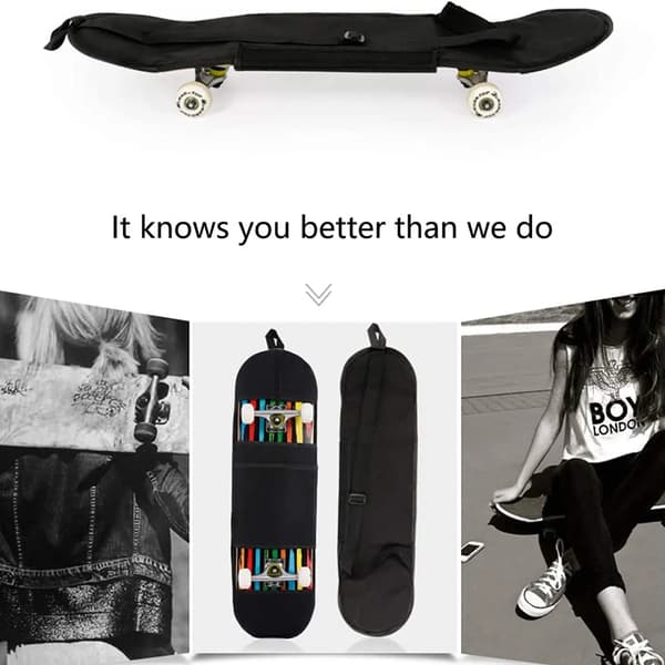 Skateboard Bärväska Vattentät Longboard Pack Duk Axel Hand Passar 30in