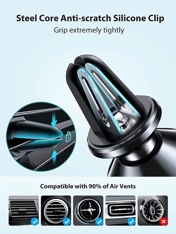 Magnetisk Bilventiltelefonfeste 360 Rotasjon Universell Smarttelefon GPS-holder