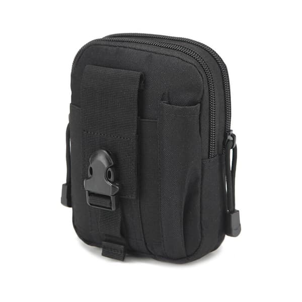 2-pack Taktiska Midjeväskor Utomhus Vandring Camping Bältesväskor Svart Armégrön 17.5x11x6 cm