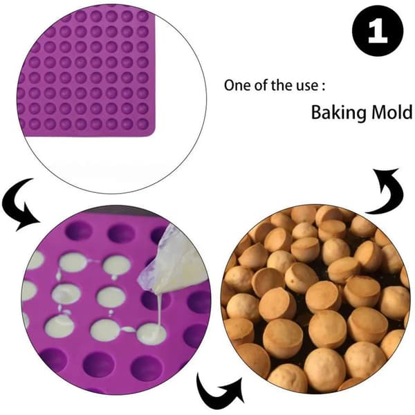 2 cm halvkuleformet silikonmatte hundegodbiter bakeform
