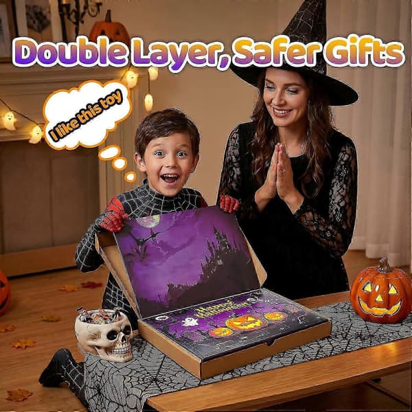 Halloween 2026 Julekalender 24 Dage Squishy Nedtællingsboks Sensorisk Fidget Sæt Halloween 2026 Advent