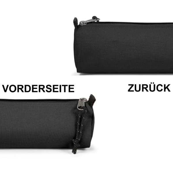 Fjærmappe 1 stk 21 cm svart polyester glidelåslukking 205x75x6mm