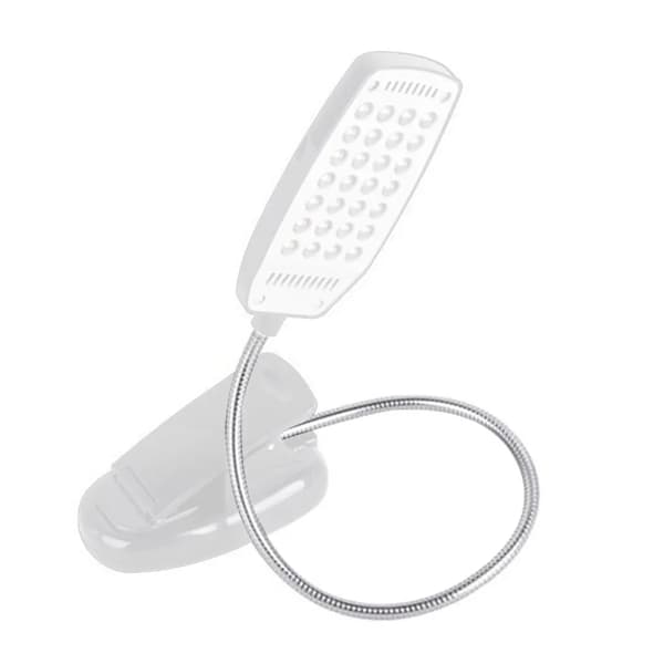 Oppladbar USB-klemme leselampe 3 lysstyrker LED svanehals skrivebordslampe