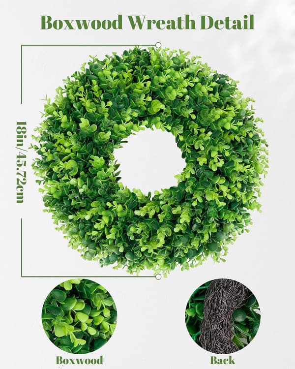 Kunstig Eukalyptus Fordørskrans Ca. 40,6-45,7 cm Året Rundt DIY Indretning Indendørs Udendørs Bryllup Hjem Artificial Eucalyptus Front