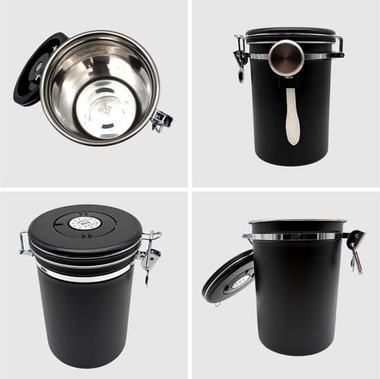 Sort kaffeopbevaringsbeholder, 1,8L, med låg