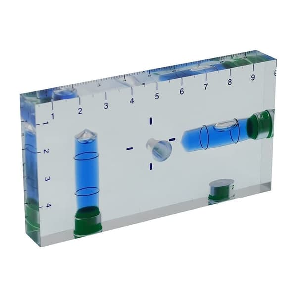 Blå Klar Multi T Vattenpass med Magneter 95×51×13mm Dubbel Libell mm Skala