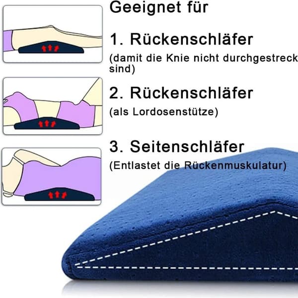 Svankkudde Memory Foam Kudde Svankstödskudde Ortopedisk Sovkudde Svankstödssängkudde Tillverkad av Memory Foam