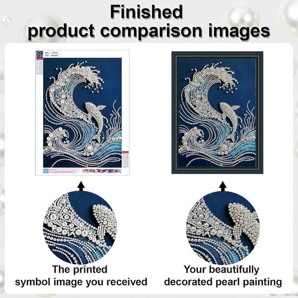 2-pak Ocean Wave Perle Diamond Art Sæt 12 x 16 tommer DIY-håndværk til voksne 2 件装海洋波浪钻石艺术珍珠绘画套装,适合成人(30.4