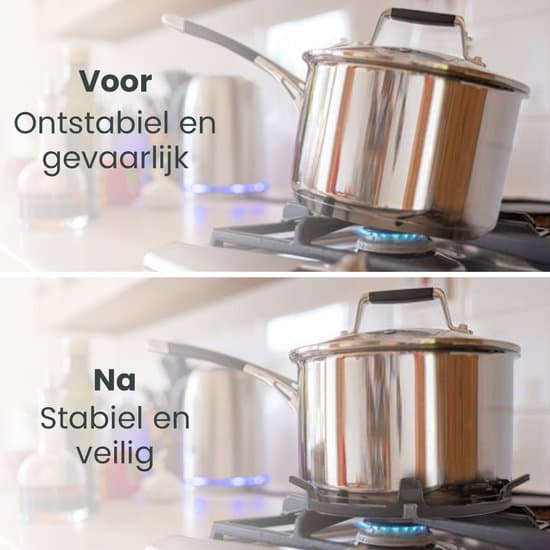 Støbejerns Wokring, 18cm, Sort, Kompatibel med Gasblus