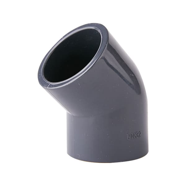 10 st PVC 45 graders armbåge grå 40 mm ID rörkoppling bevattning dränering ventilationskoppling