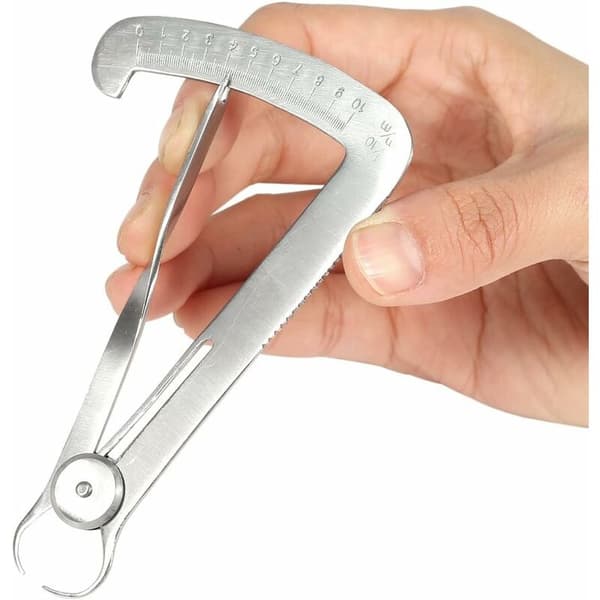 Fintippet guldmåler i rustfrit stål 0-10 mm 0,1 mm præcision til krone, voks, smykketestning 1 stk.