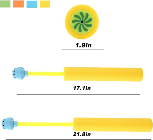 Skumvattenpistoler 4-pack Djurdesign 9m Räckvidd Foam Water Guns