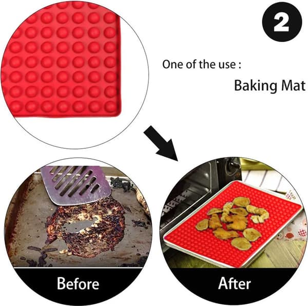 Silikon Bakeunderlag 2cm Halvkuleformet Silikonmatte med Små Formhull for Hundekjeks og Godbiter, Sjokoladeform Bakeunderlag