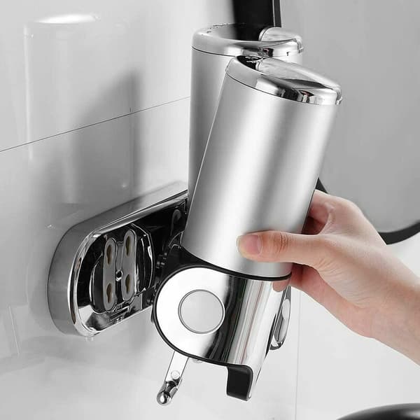 Dobbeltvægget sæbedispenser med trækstang 500 ml x2 Hotel Twin Cylinder Trækhåndtag 1 stk
