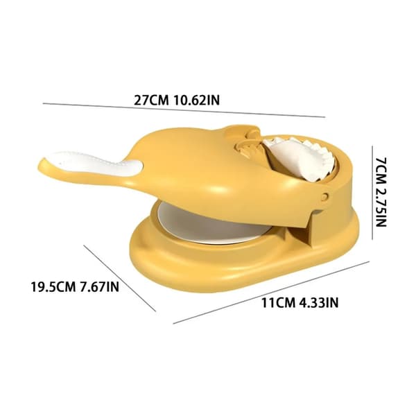 2-in-1 Dumpling Maker Press Skin Mold Food-Grade PP Non-Slip Handle 1kpl