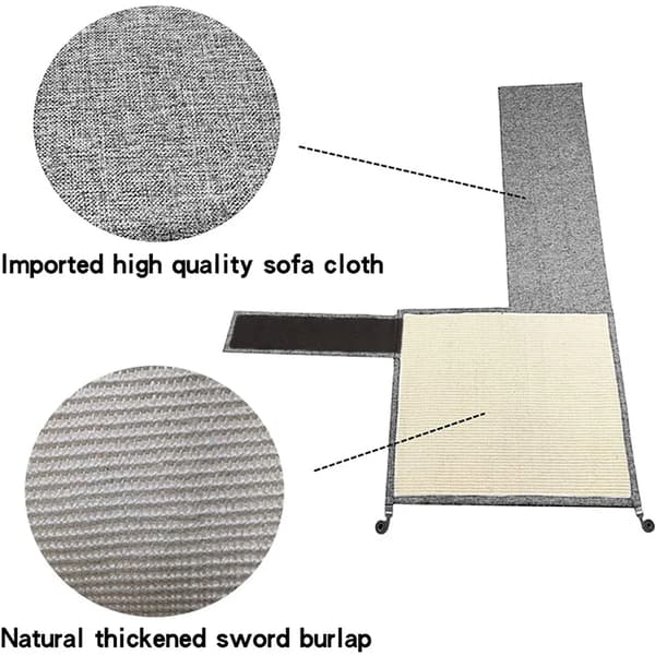 Sisal Katteklorepute Sofaer Armlenebeskytter Vendbar Myk Side ~51x36x52cm