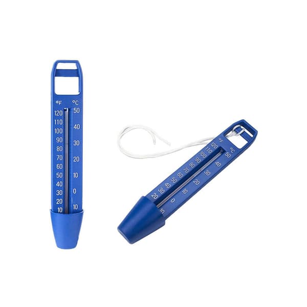 Flytande pooltermometer Digital dubbel skala 120F 50C Max vattentemperatur Blå 1 st
