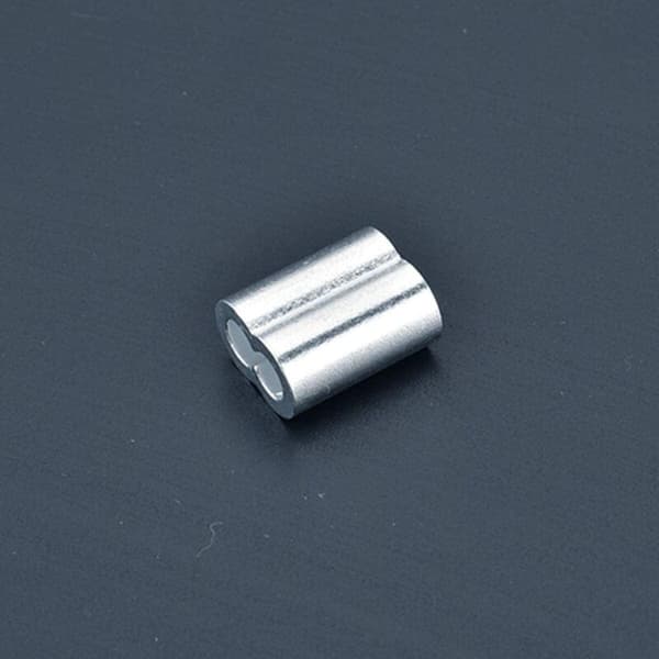 Aluminium Wire Rope Ferrules 100 stk. 1,5 mm Duplex Krympehylstre Sølv til Flykabler