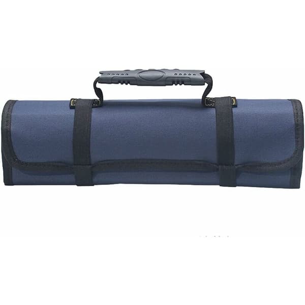 Bærbar værktøjsrulle Tyk Slidstærk Oxford Organizer Sammenfoldelig Vandtæt Sort Ca. 58 cm