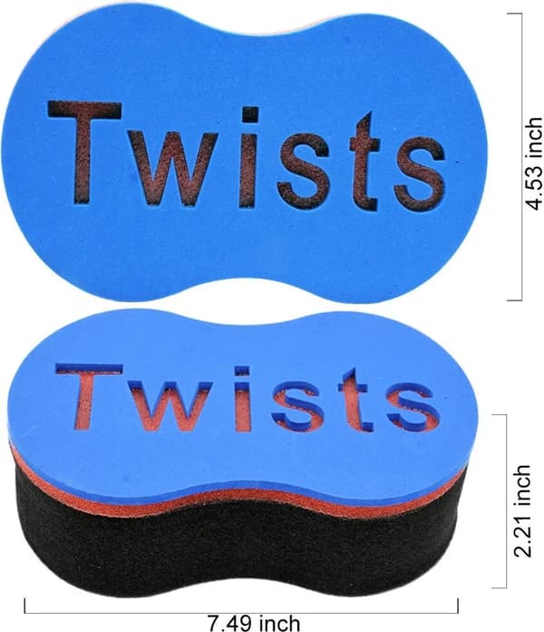 Twist Brush Curling Sponge för Afro Lockigt Hår Flätor Rötter 2 st