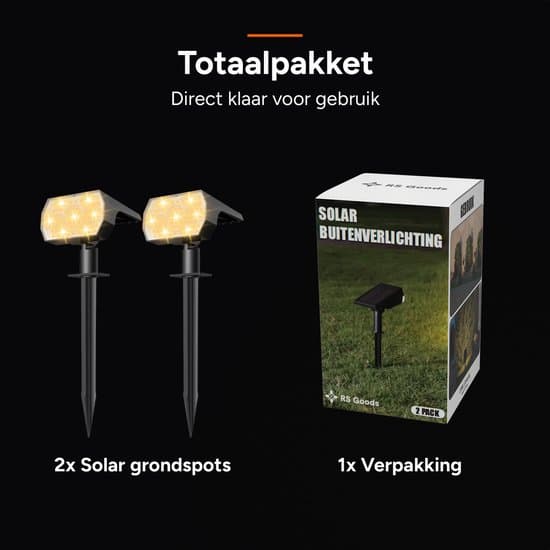 Solar Hagelys - 2 Stykker - Solar Hagelys Buitenlamp op Zonne
