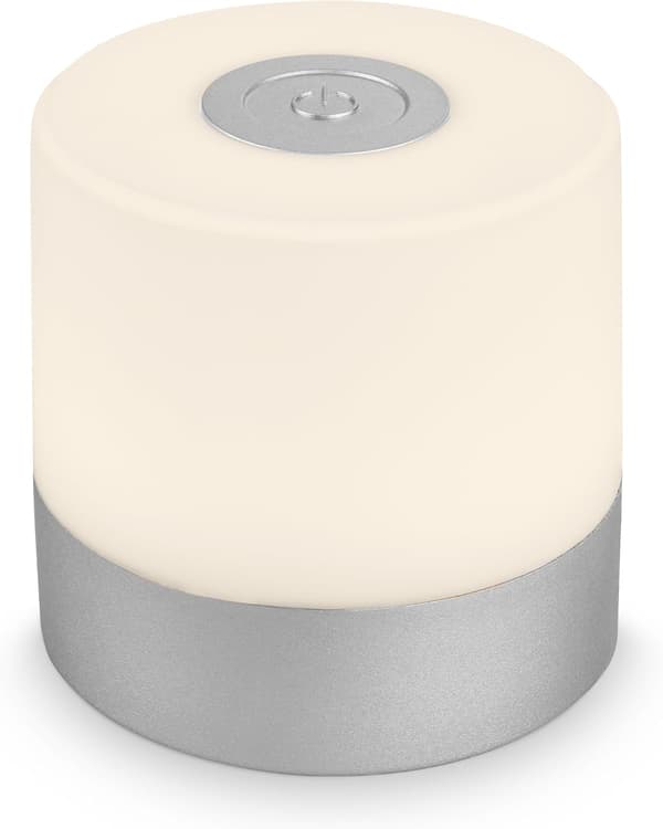 Mini trådløs LED-bordlampe, berøringsdimbar nattbordslampe, svart 7 cm USB-C Mini