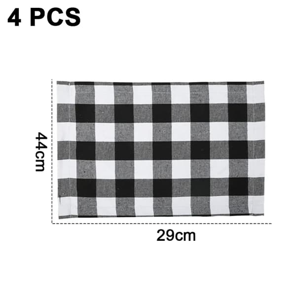 Julunderlägg 4-pack Rutigt Vändbart Nonwoven 44x29 cm Bordsdekoration