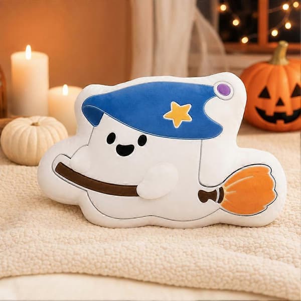 Halloween Spøkelsespute Søt Formet Pute til Sofa og Seng Halloween Ghost Pillow
