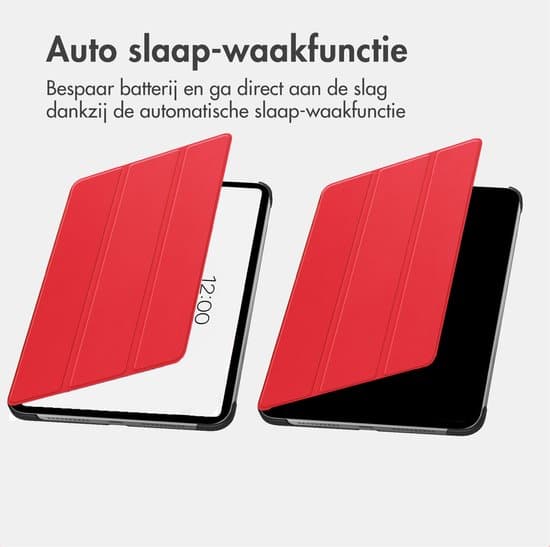 Rött trefaldigt surfplattefodral, kompatibelt med Samsung Galaxy Tab A 10.5 (2018)