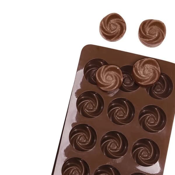 Matkvalitets silikonformer 2-pakning Blomsterhjerte Non-stick for sjokolade, godteri, kake