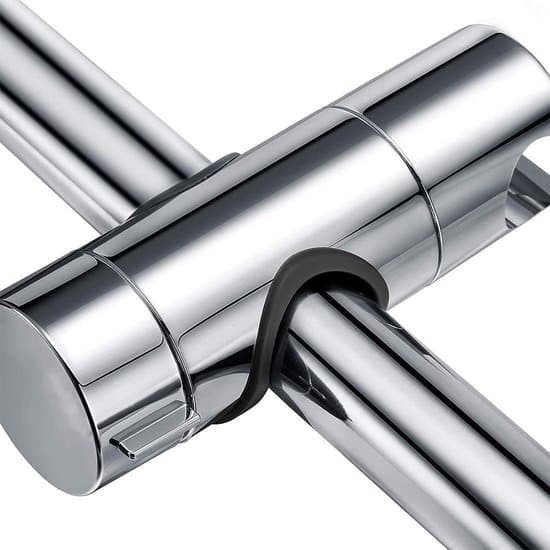 Brusehovedholder til 18-25 mm stang 360° justerbar ABS krom