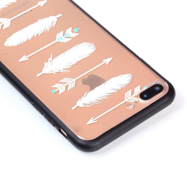 Skal med fjädrar och pilar - iPhone 7/8 plus Vit