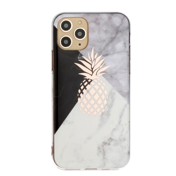 Mönstrat marmor med ananas- skal för iPhone 11 PRO MAX multifärg