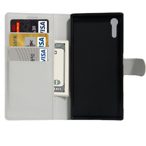 Plånbok i konstläder för Sony Xperia XZ Vit