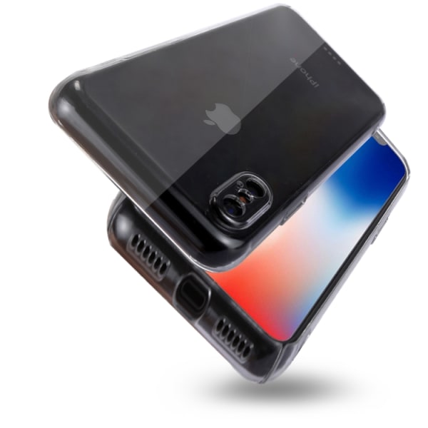 Tåligt Crystal Case med. kameraskydd - iPhone X Transparent
