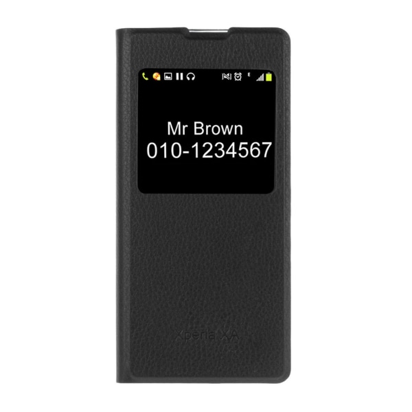 Sony Xperia XA - Fodral med Call-ID fönster Svart