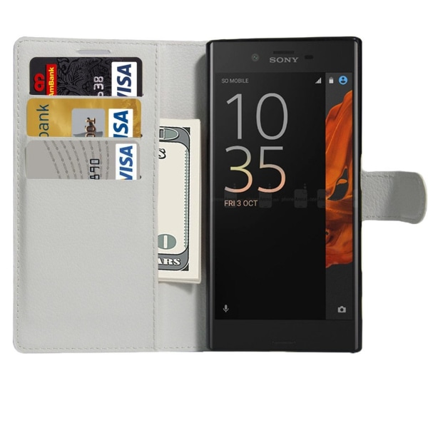 Plånbok i konstläder för Sony Xperia XZ Vit