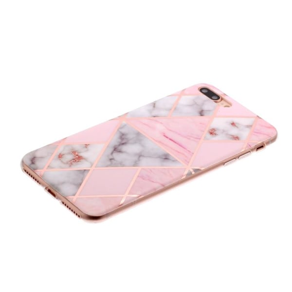 Marmor med mönster- skal för iPhone 7 plus Rosa
