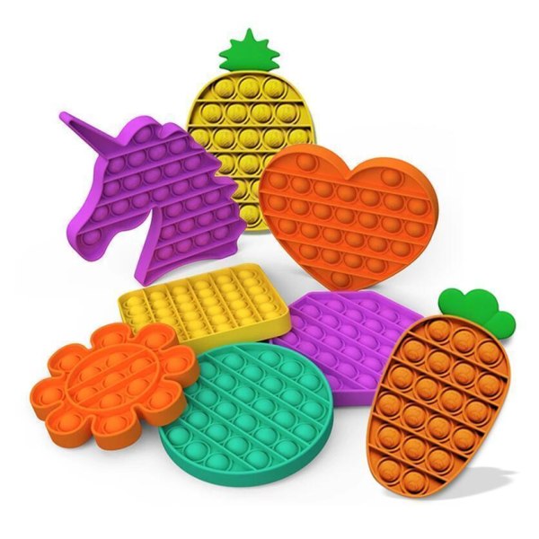 Pop it- Fidget Toy / Fidget Leksak- Flera färger och modeller Orange Hjärta- Orange