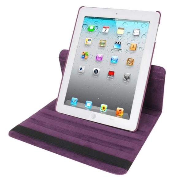 Roterbart läderfodral till Apple iPad 2/3/4 Lila