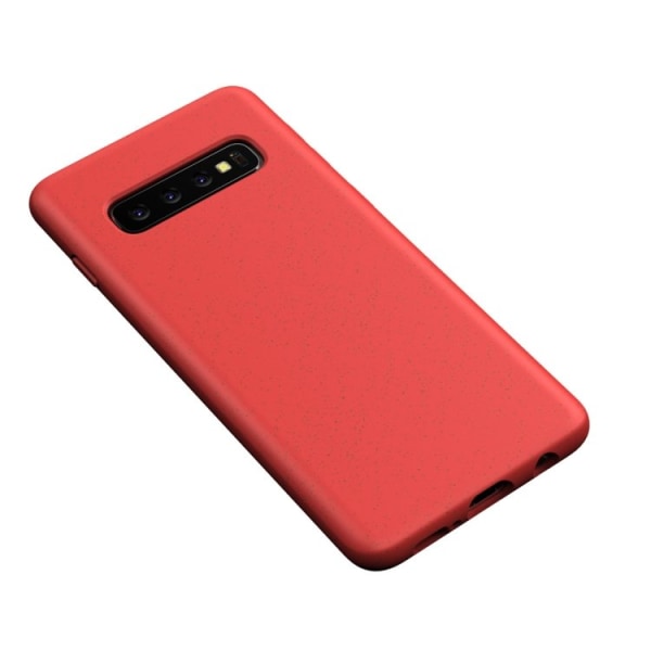 Stilrent skal i tåligt TPU- Samsung Galaxy S10 Röd