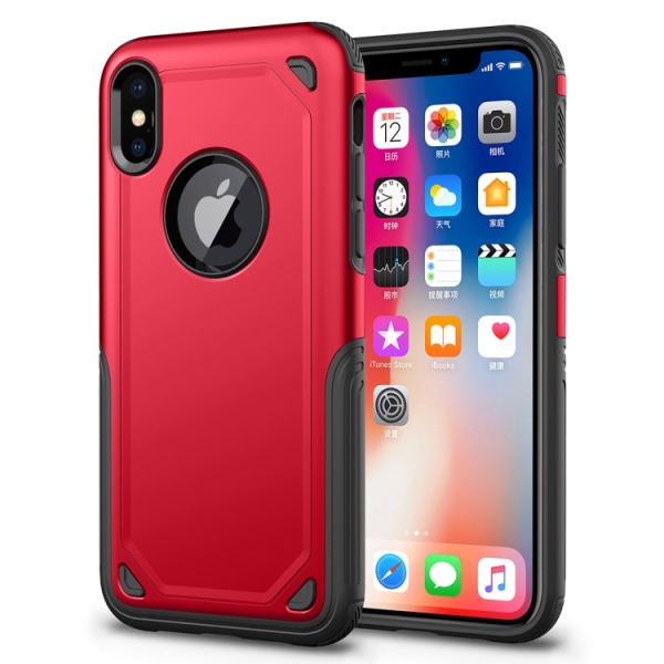 Stilrent tåligt skal - iPhone Xs MAX Röd