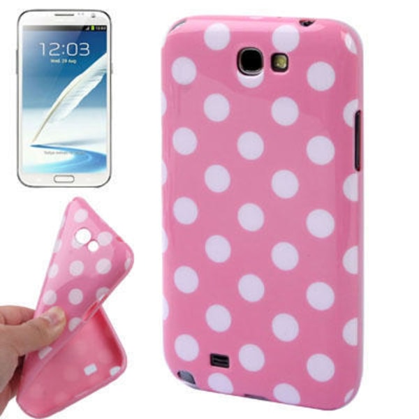 Polka Prickigt Retro gummi skal till Samsung Galaxy Note 2