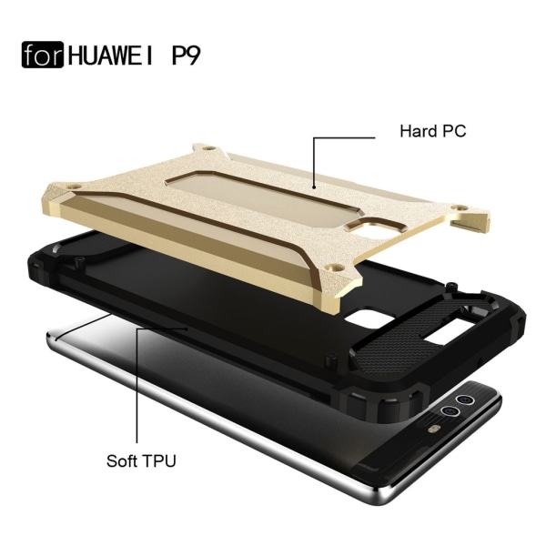 Stöttåligt skal för Huawei P9 Svart