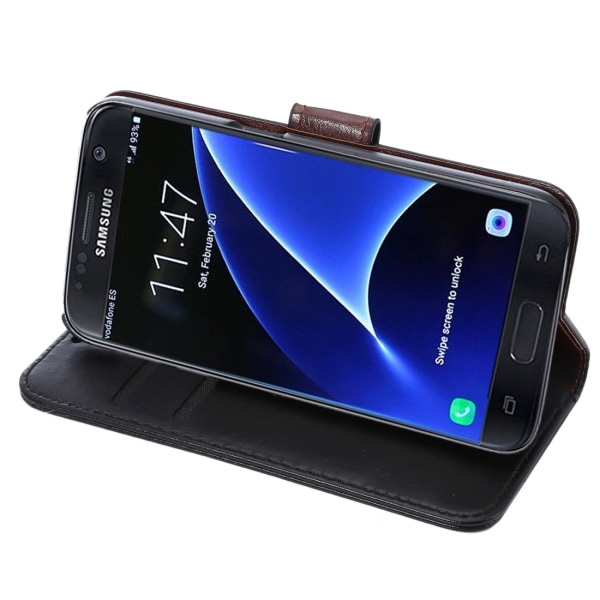 Plånbok med magnetlås för Samsung Galaxy S7 Edge Svart